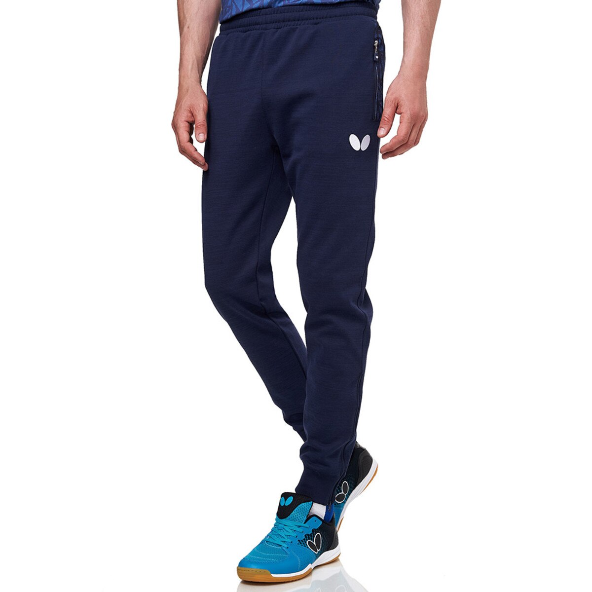 Higo Tracksuit Pants: Blue, Model
